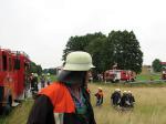 Scheunenbrand Daberg - Foerderleitungen werden verlegt